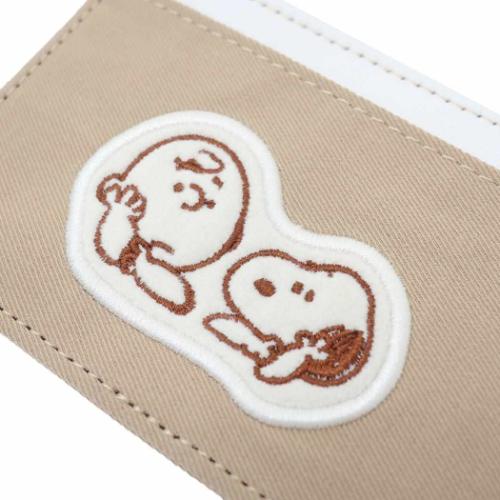 スヌーピー 定期入れ リール付きシングルパスケース BE ピーナッツ キャラクター グッズ メール便可