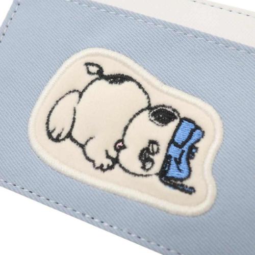 スヌーピー 定期入れ リール付きシングルパスケース BL ピーナッツ キャラクター グッズ メール便可