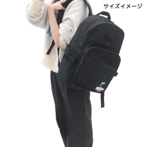 スヌーピー デイパック RE-PET スクリュック BK YEネーム ピーナッツ キャラクター グッズ