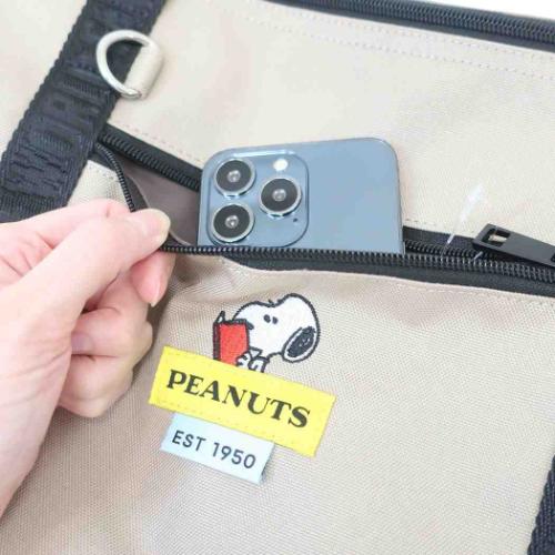 スヌーピー ショルダーバッグ RE-PET ショルダー付きロールボストン BE ピーナッツ キャラクター グッズ