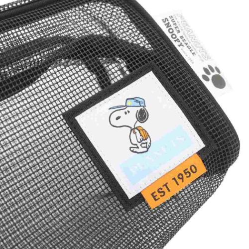 スヌーピー コスメポーチ ラバーメッシュポーチ BK ピーナッツ キャラクター グッズ