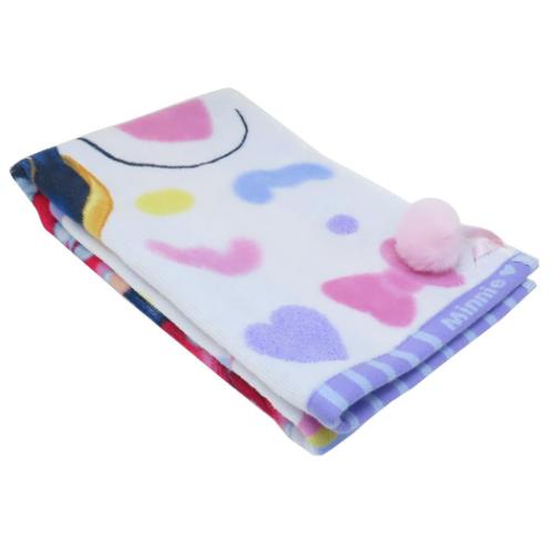 ミニーマウス フェイスタオル シャーリングロングタオル ラブコットンキャンディ ディズニー キャラクター グッズ メール便可