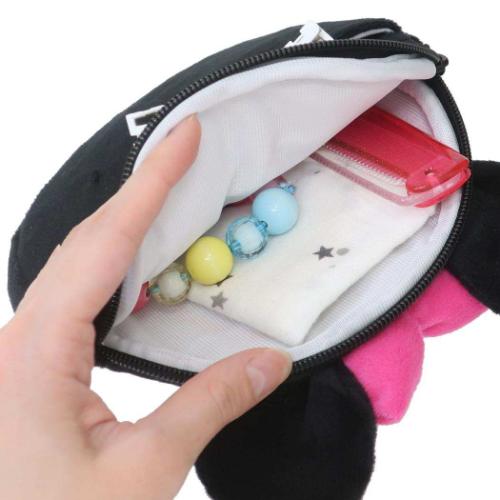 ミニーマウス クリップポケット ショルダー付き フェイス ポケットポーチ スイートスマイリー 新入学 ディズニー メール便可