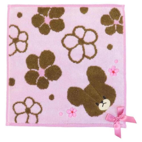 くまのがっこう ミニタオル シャーリングハンカチタオル オーガニックコットン フラワーストリート ジャッキー メール便可
