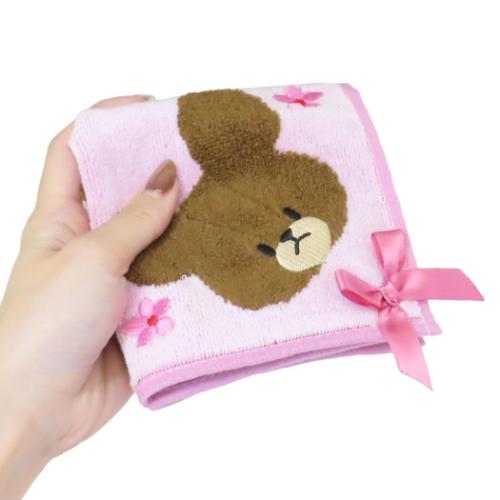 くまのがっこう ミニタオル シャーリングハンカチタオル オーガニックコットン フラワーストリート ジャッキー メール便可