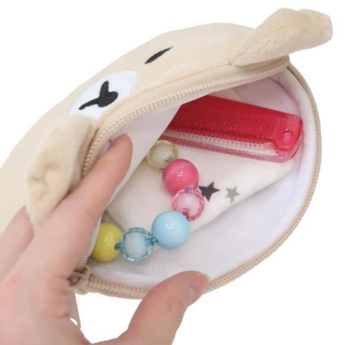 リラックマ クリップポケット ショルダー付き フェイス ポケットポーチ リラックマポケット 新入学 サンエックス メール便可