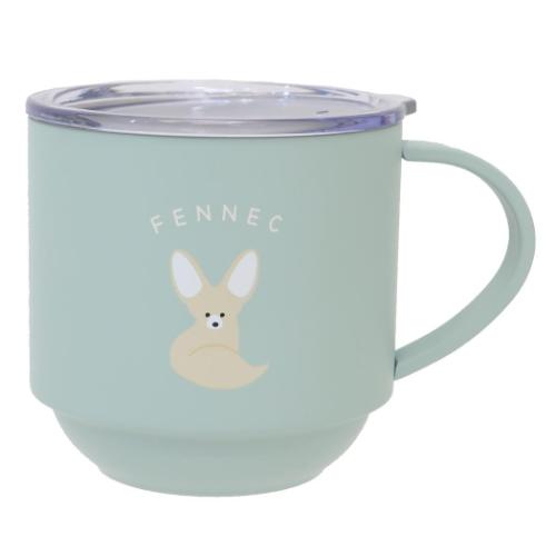 レアアニマル マグカップ 蓋付きステンレスマグ 280ml フェネック 新入学 かわいい グッズ