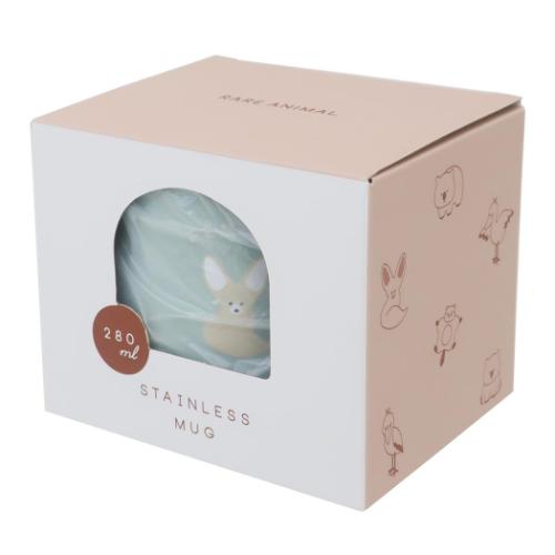 レアアニマル マグカップ 蓋付きステンレスマグ 280ml フェネック 新入学 かわいい グッズ