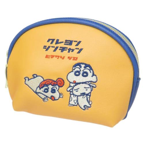 クレヨンしんちゃん コスメポーチ シェルポーチ パジャマ 総柄 アニメキャラクター グッズ