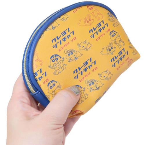 クレヨンしんちゃん コスメポーチ シェルポーチ パジャマ 総柄 アニメキャラクター グッズ