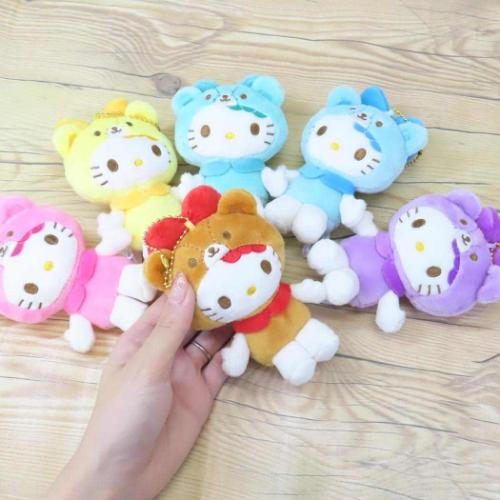 ハローキティ マスコット ミニぬいぐるみボールチェーン タイニーチャム変身 PK サンリオ キャラクター グッズ