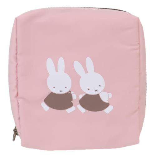 ミッフィー コスメポーチ スクエアポーチ pink ディックブルーナ 絵本キャラクター グッズ