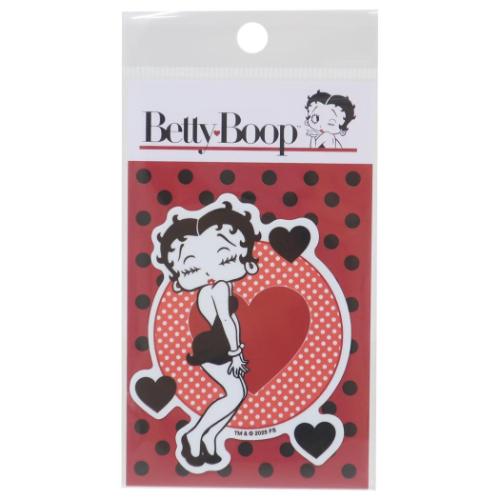 ベティブープ ダイカットシール ビニールステッカー ハート BETTY BOOP キャラクター グッズ メール便可