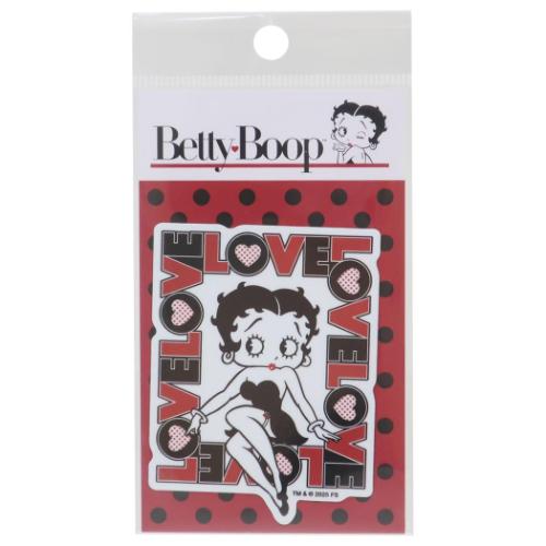 ベティブープ ダイカットシール ビニールステッカー LOVE02 BETTY BOOP キャラクター グッズ メール便可