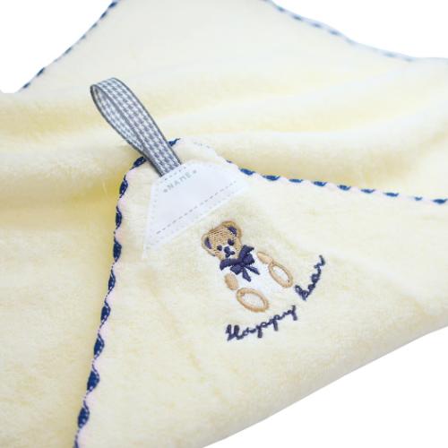 ループタオル 無撚りループ付タオル くま 新入学 幼稚園 保育園 グッズ メール便可