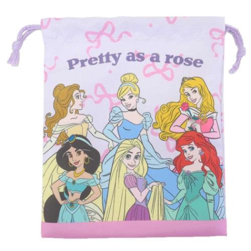 ディズニープリンセス 巾着袋 コップ巾着 巾着S 新入学 ディズニー キャラクター グッズ メール便可