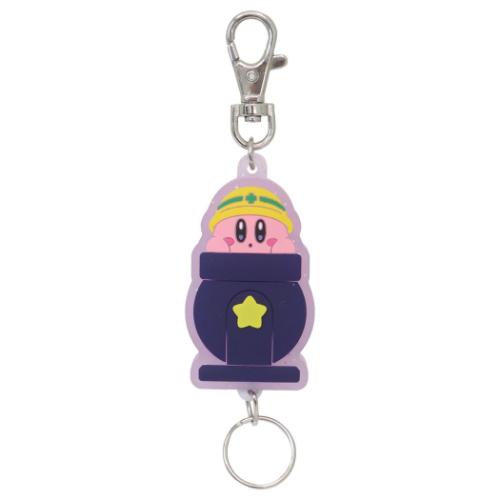 星のカービィ キーリング ラメ入りラバーリールKH カービィ＆たいほう キャラクター グッズ メール便可