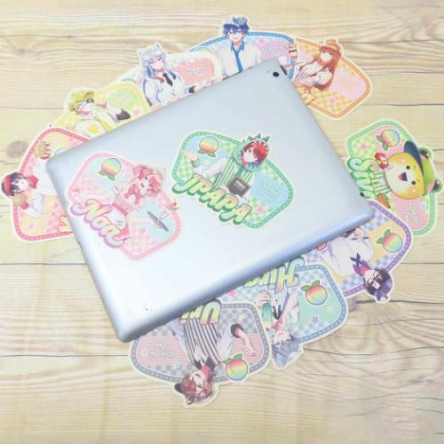 カラフルピーチ ビッグシール トラベルステッカー ダイナー シヴァ UUUM ウーム 実況 動画クリエイター グッズ メール便可