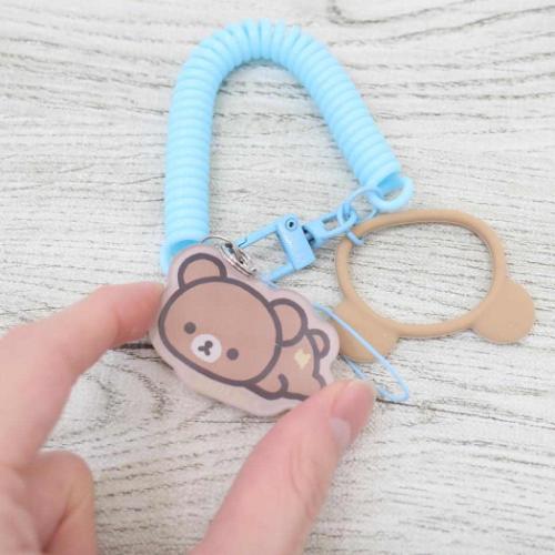 リラックマ 携帯ストラップ マルチコイルストラップ チャイロイコグマ サンエックス キャラクター グッズ メール便可