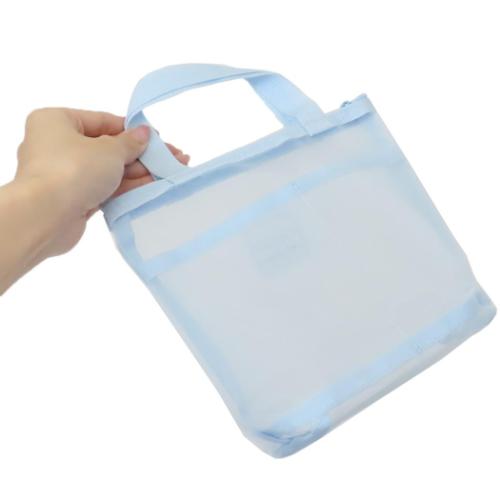 シナモロール コスメポーチ 持ち手付きメッシュポーチ サンリオ キャラクター グッズ メール便可