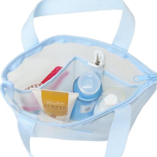 シナモロール コスメポーチ 持ち手付きメッシュポーチ サンリオ キャラクター グッズ メール便可