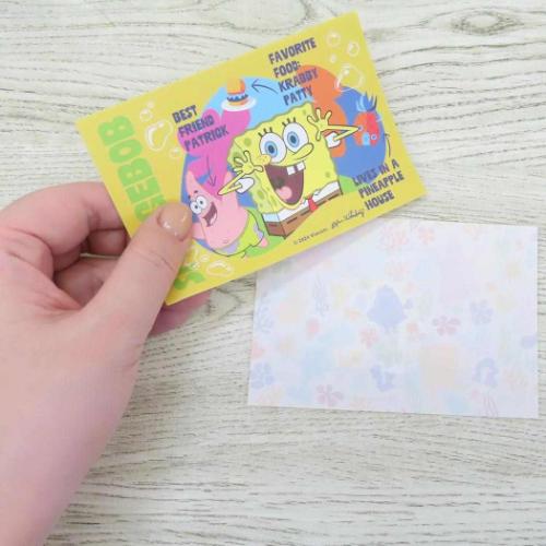 スポンジボブ 手渡し手紙セット ダイカットミニレター SB ボブ キャラクター グッズ メール便可