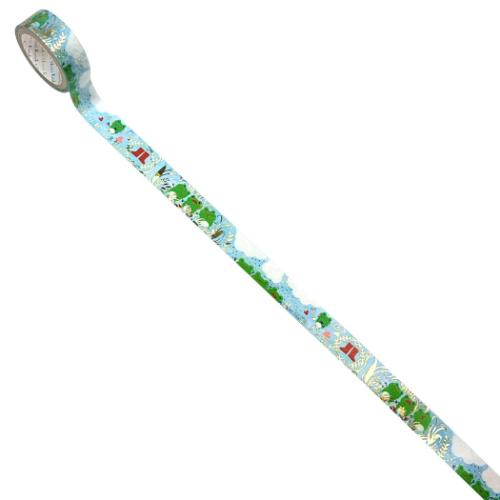 宮沢賢治幻燈館 マスキングテープ きらぴかマスキングテープ 蛙のゴム靴 手帳デコ グッズ メール便可