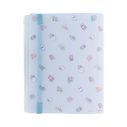 スーパーマリオブラザーズ ポケットファイル ゴムバンド付クリアファイル5P＋F 敵 新入学 キャラクター グッズ