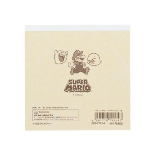 スーパーマリオブラザーズ メモ帳 スクエアメモ 敵 新入学 キャラクター グッズ メール便可