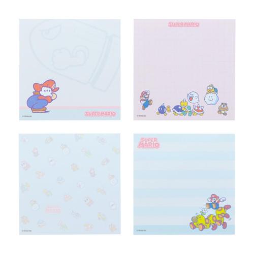 スーパーマリオブラザーズ メモ帳 スクエアメモ 敵 新入学 キャラクター グッズ メール便可