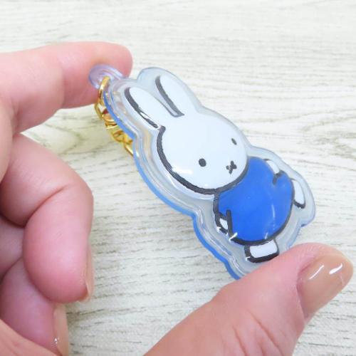 ミッフィー キーリング ぷっくりったいキーホルダー ブルー ディックブルーナ 絵本キャラクター グッズ メール便可