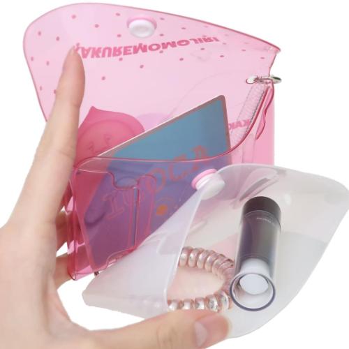 こびとづかん クリアポーチ ふたごポーチ カクレモモジリ キャラクター グッズ