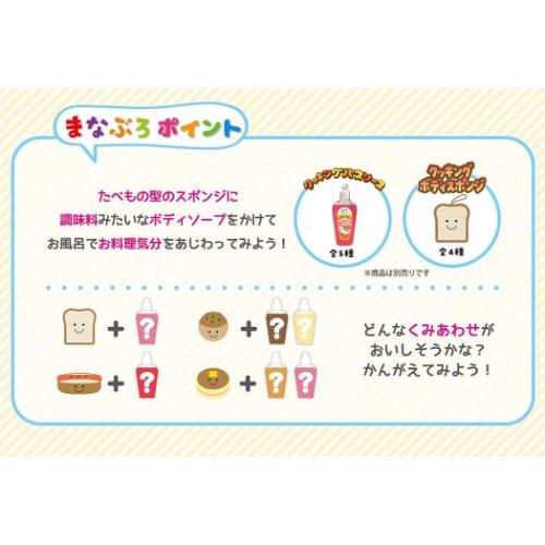 まなぶろ バス用品 クッキングボディスポンジ しょくぱん おもしろ雑貨 グッズ