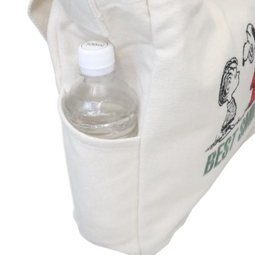 スヌーピー ショルダーバッグ IP.MED.2way.Peanuts-0A MEDIUMコットンバッグ Ivory ピーナッツ キャラクター グッズ