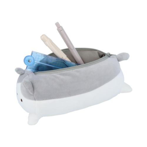 ずんどうネコ ペンポーチ ぬいぐるみペンケース ハチワレ かわいい グッズ