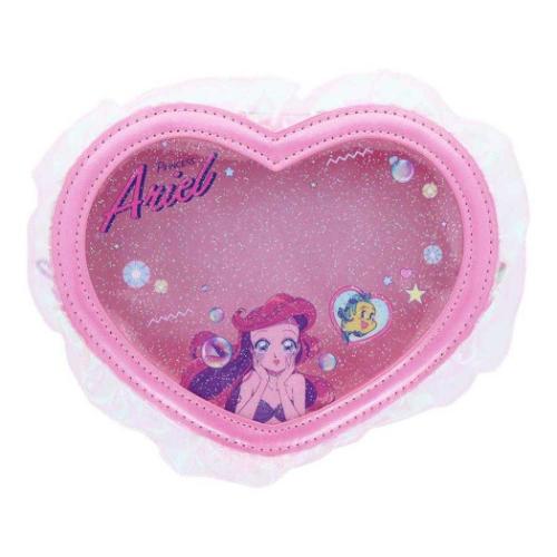リトルマーメイド コスメポーチ ハート型クリアポーチ アリエル バレエコア Y2K ディズニープリンセス キャラクター グッズ