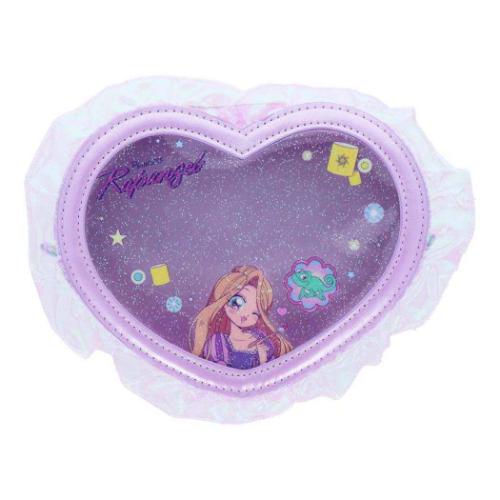 塔の上のラプンツェル コスメポーチ ハート型クリアポーチ バレエコア Y2K ディズニープリンセス キャラクター グッズ