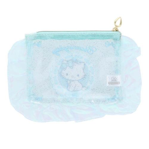 チャーミーキティ フラットポーチ フリル付クリアポーチ バレエコア Y2K サンリオ キャラクター グッズ メール便可