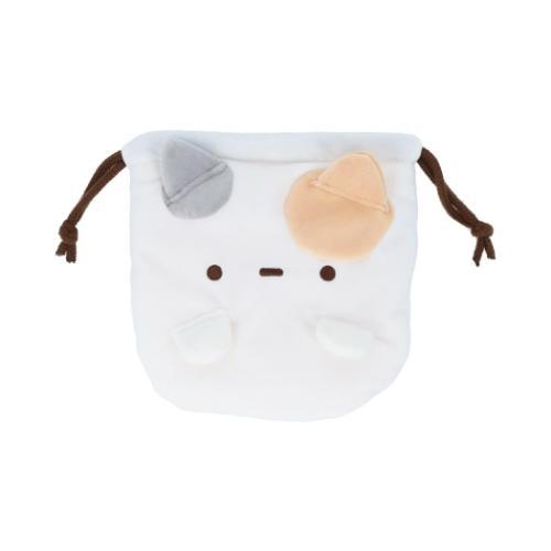 ずんどうネコ 巾着袋 ぬいぐるみ巾着 きんちゃくポーチ ミケ かわいい グッズ メール便可