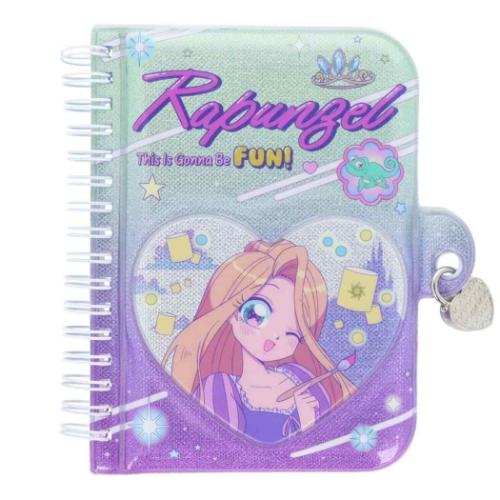 塔の上のラプンツェル リングノート 鍵付ノート バレエコア Y2K ディズニープリンセス キャラクター グッズ メール便可