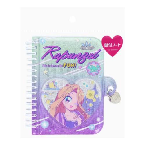 塔の上のラプンツェル リングノート 鍵付ノート バレエコア Y2K ディズニープリンセス キャラクター グッズ メール便可