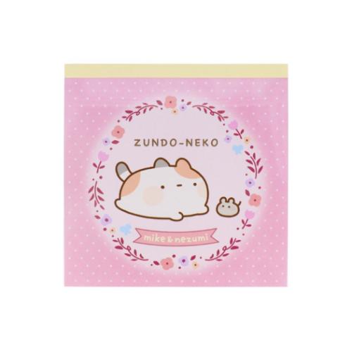 ずんどうネコ メモ帳 スクエアメモ アップ かわいい グッズ メール便可