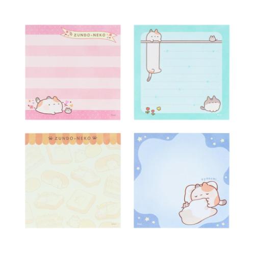 ずんどうネコ メモ帳 スクエアメモ アップ かわいい グッズ メール便可