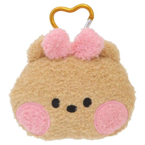 LINE FRIENDS minini ミニポーチ カラビナ付きフェイスポーチ チョニニ キャラクター グッズ