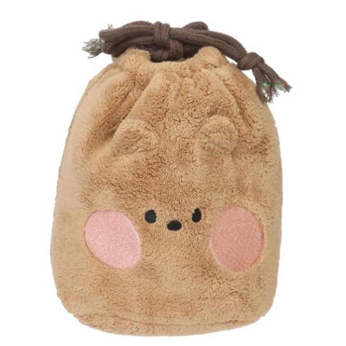 LINE FRIENDS minini 巾着袋 ダイカット巾着ポーチ ブニニ キャラクター グッズ メール便可