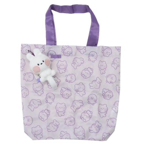 LINE FRIENDS minini ショッピングバッグ マスコット付きエコバッグ コニニ キャラクター グッズ