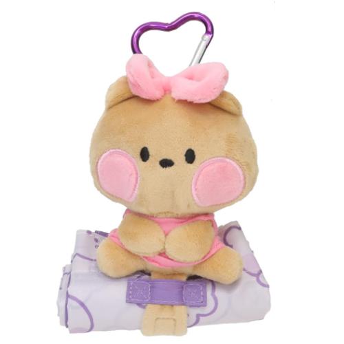 LINE FRIENDS minini ショッピングバッグ マスコット付きエコバッグ チョニニ キャラクター グッズ