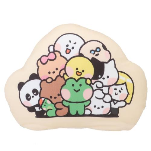 LINE FRIENDS minini クッション もちもちダイカットクッション GR キャラクター グッズ