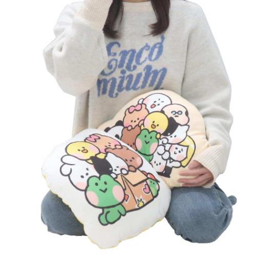 LINE FRIENDS minini クッション もちもちダイカットクッション GR キャラクター グッズ