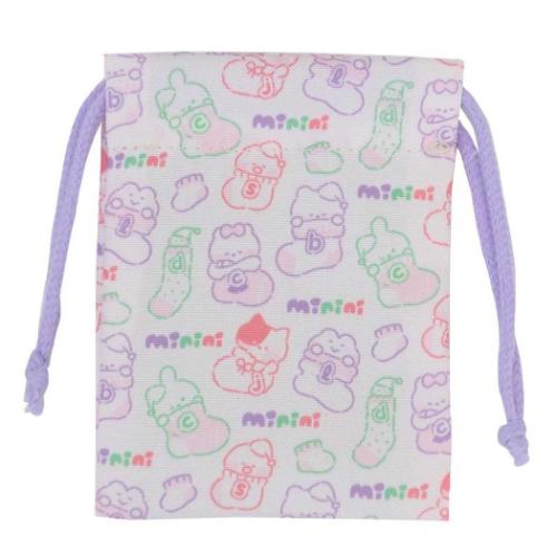 LINE FRIENDS minini 巾着袋 プリントミニ巾着 C キャラクター グッズ メール便可